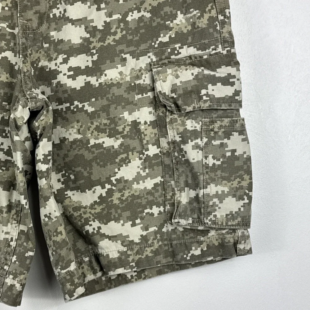 Faded Glory Cargo Shorts Mens Size 32 Digital Camo Tactical Paratrooper Green‎